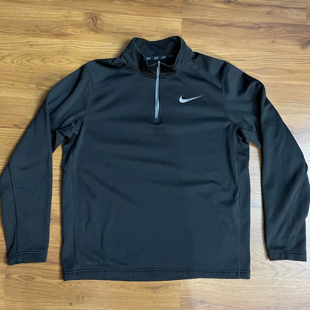 Mens Nike Therma Fit 1/4 Zip Sweatshirt Size L Black